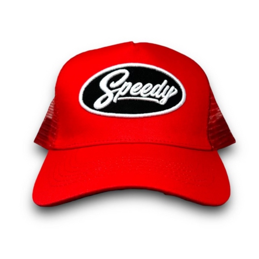 Red Round Bill Hat