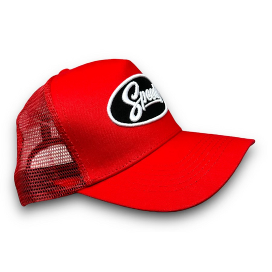 Red Round Bill Hat